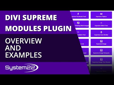 Divi Theme Supreme Plugin Overview And Examples ????